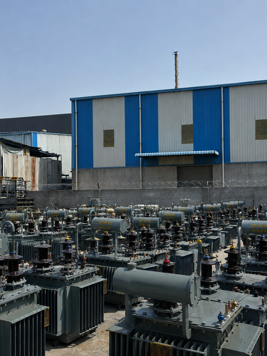 Factory floor with transformer assembly