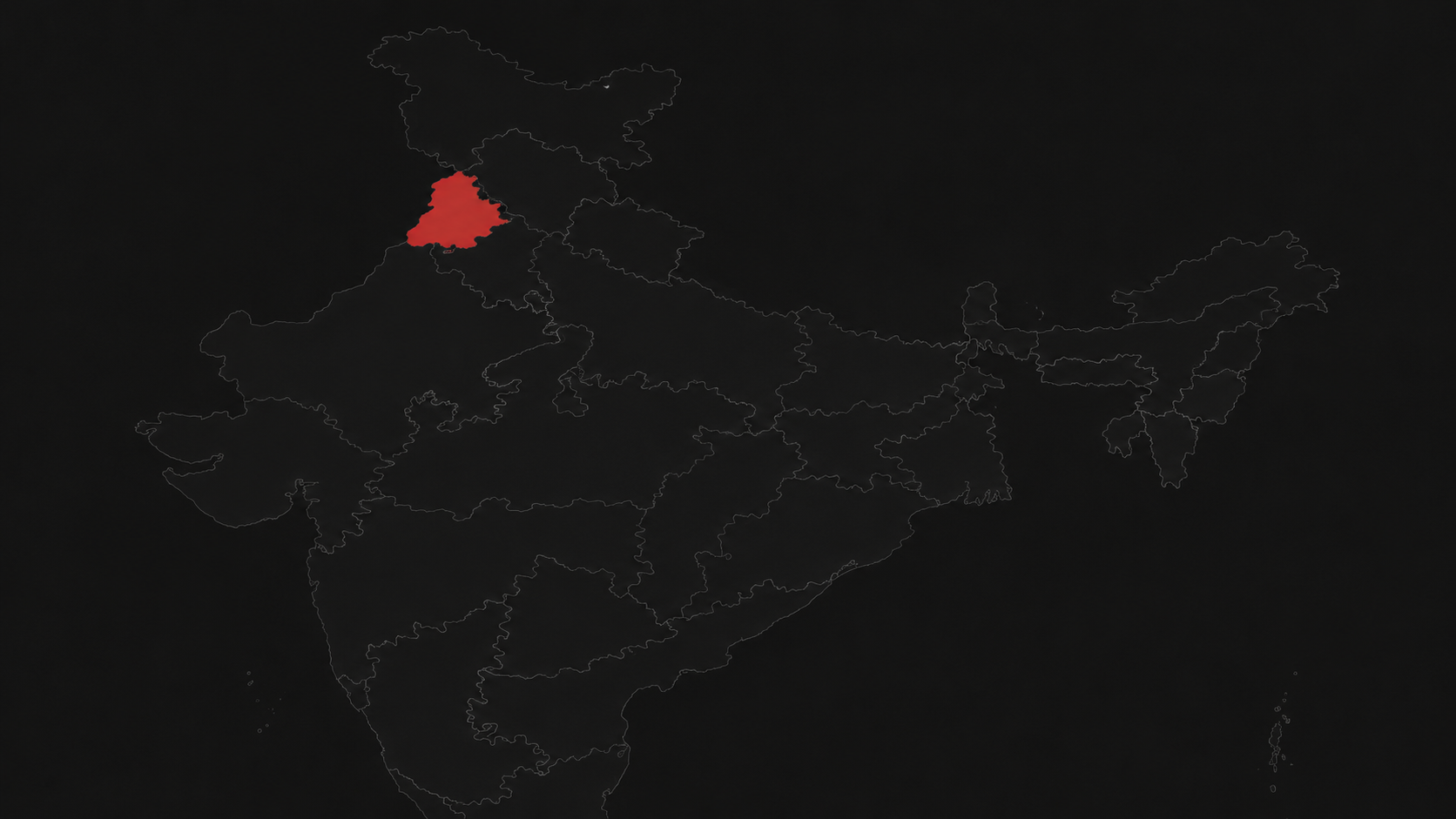 Map of India with Punjab highlighted